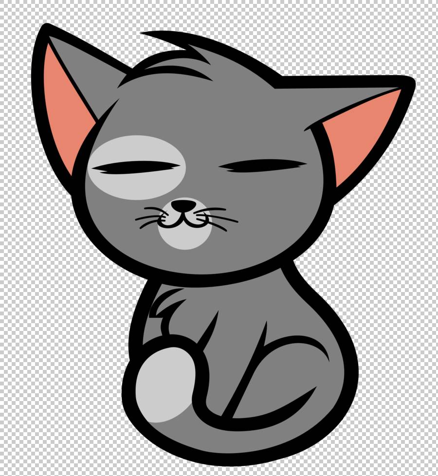 猫小猫绘图动漫如何绘制漫画 可爱的卡通猫 灰猫图png剪贴画哺乳免抠素材下载 图片id 其它元素 Png素材 素材宝